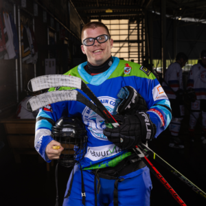Foto Jeroen Jeroen ijshockey sportbril op sterkte