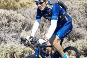 Rogier met fietsbril op sterkte