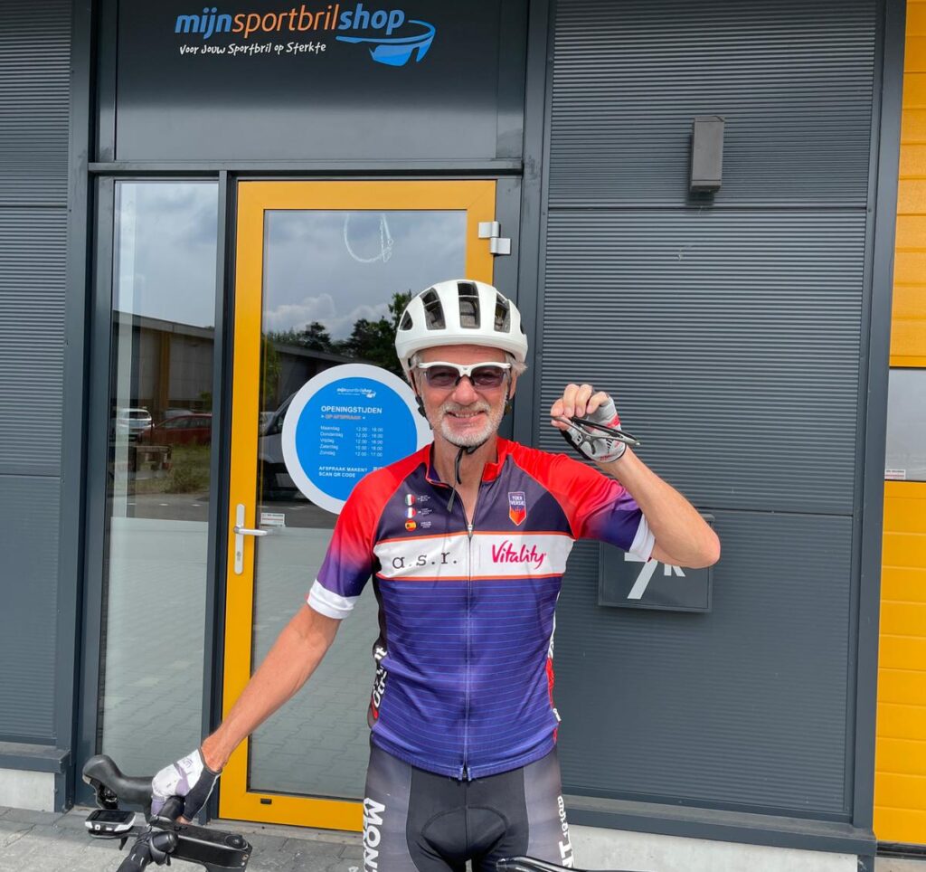 Ruud met Rudy Project fietsbril op sterkte